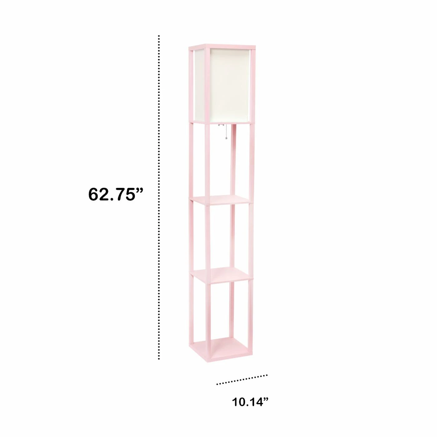 Brand new ???? Pull Chain Lalia Home Column Shelf Floor Lamp With Linen Shade ???? 4 Brand new ???? Pull Chain Lalia Home Column Shelf Floor Lamp With Linen Shade ???? - Image 4