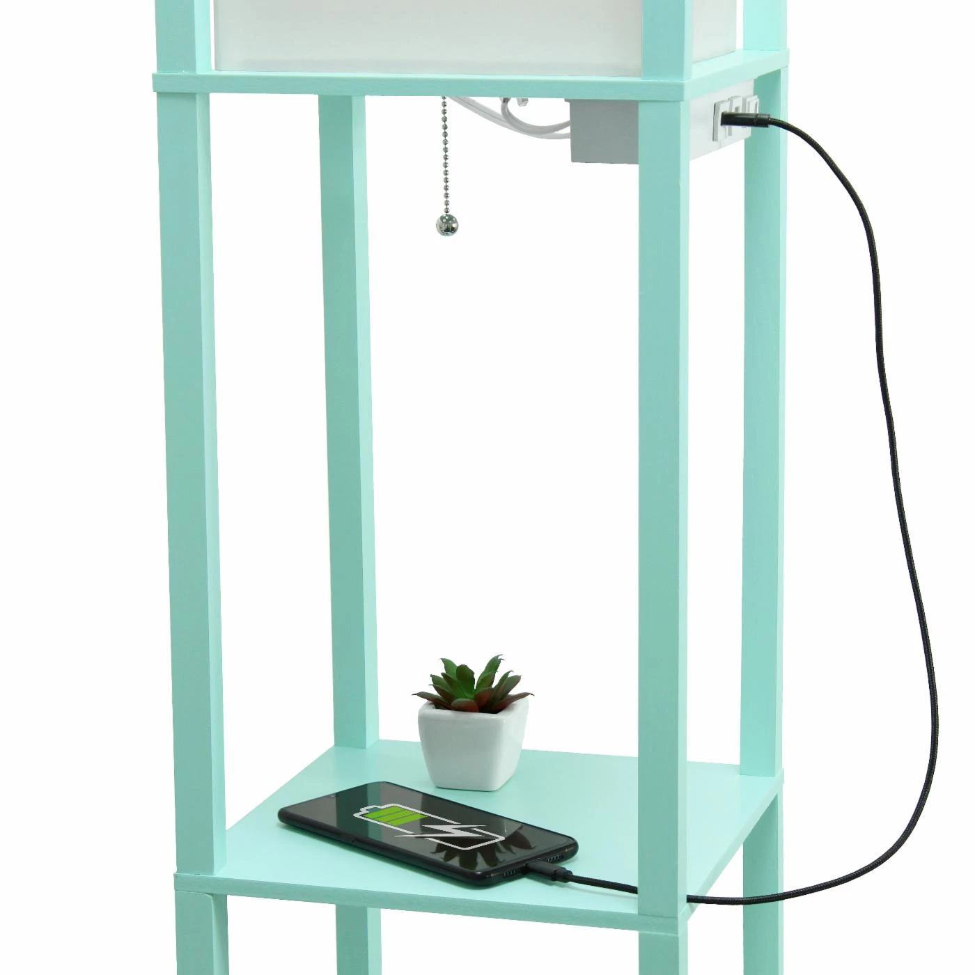 Cheap ???? Pull Chain Simple Designs Etagere Floor Lamp With Charging Station ???? 6 Cheap ???? Pull Chain Simple Designs Etagere Floor Lamp With Charging Station ???? - Image 6