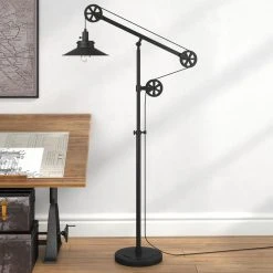 Promo ❤️ Hudson & Canal Arc Hudson & Canal Descartes Wide Brim Floor Lamp ???? -Adesso Sales Store detail3HUDO100