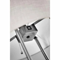 Promo ???? Pull Chain Adesso Henry Shelf Floor Lamp With Charging Pad ???? -Adesso Sales Store detail4ADO970 2