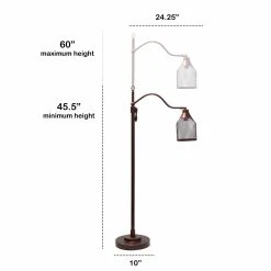 Top 10 ???? Socket Lalia Home Vintage Arched 1 Light Floor Lamp With Mesh Shade ???? -Adesso Sales Store detail4ALLT282