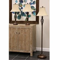 Wholesale ✔️ 3-Way StyleCraft Barclay 3 Piece Table And Floor Lamp Set ✔️ -Adesso Sales Store detail4STL822 1