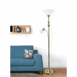 Flash Sale ???? 3-Way Elegant Designs ???? Mother Daughter Metal Floor Lamp ⌛ -Adesso Sales Store detail6ALLT271