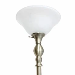 Wholesale ???? Socket Lalia Home Classic 1 Light Torchiere Floor Lamp With Marbleized Glass Shade ✨ 17 Wholesale ???? Socket Lalia Home Classic 1 Light Torchiere Floor Lamp With Marbleized Glass Shade ✨ -Adesso Sales Store detail6ALLT355