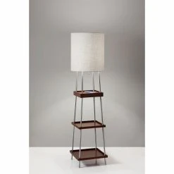 Promo ???? Pull Chain Adesso Henry Shelf Floor Lamp With Charging Pad ???? -Adesso Sales Store detail7ADO970 1