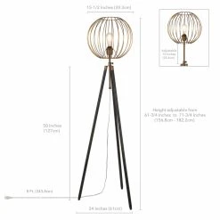 Flash Sale ???? Hudson & Canal Tripod Hudson & Canal Paramon Floor Lamp ???? -Adesso Sales Store detail7HUDO022