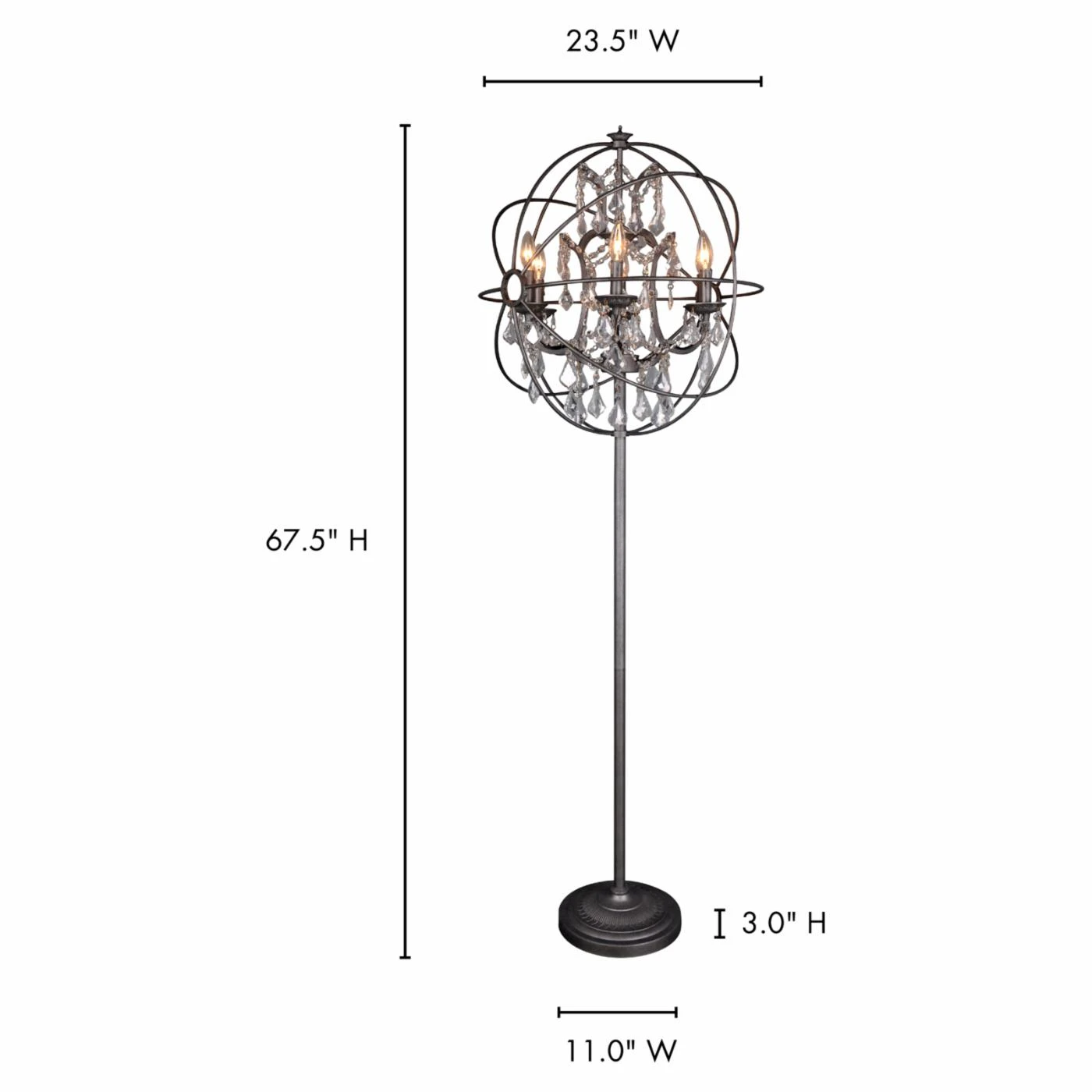 New ???? Moes Home Collection Standard Moes Home Adelina RM-1013-20 Floor Lamp ???? 3 New ???? Moes Home Collection Standard Moes Home Adelina RM-1013-20 Floor Lamp ???? - Image 3