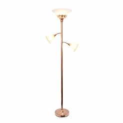 Coupon ???? Socket Lalia Home Scalloped Glass Torchiere Floor Lamp With 2 Reading Lights ???? -Adesso Sales Store detailALLT330