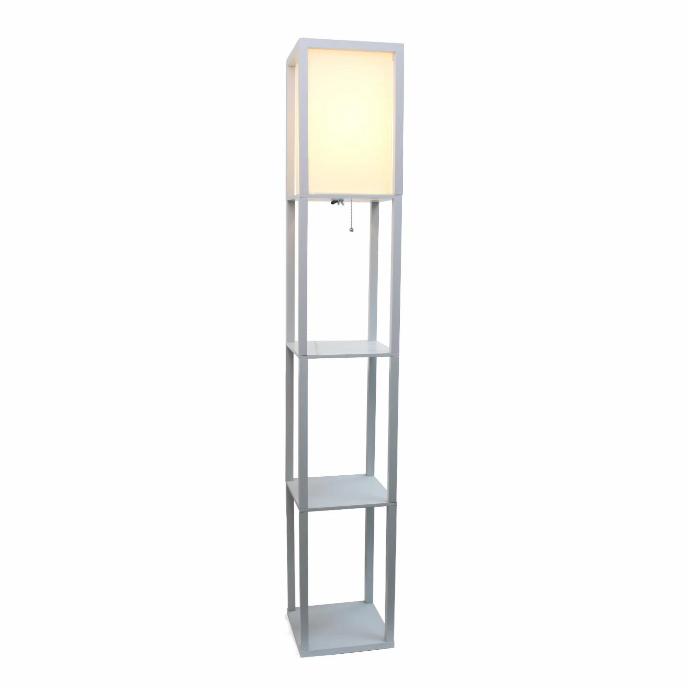 Brand new ???? Pull Chain Lalia Home Column Shelf Floor Lamp With Linen Shade ???? 3 Brand new ???? Pull Chain Lalia Home Column Shelf Floor Lamp With Linen Shade ???? - Image 3