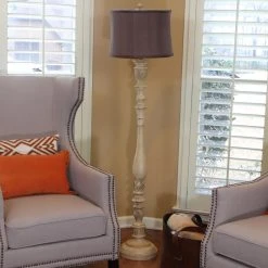 Outlet ???? 3-Way Decor Therapy 62.5-in. Antique Ivory Floor Lamp ???? -Adesso Sales Store detailJIMC089