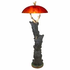 New ???? Standard Design Toscano Setting Sun Black Bear Sculptural Floor Lamp ???? -Adesso Sales Store detailTOSC2542