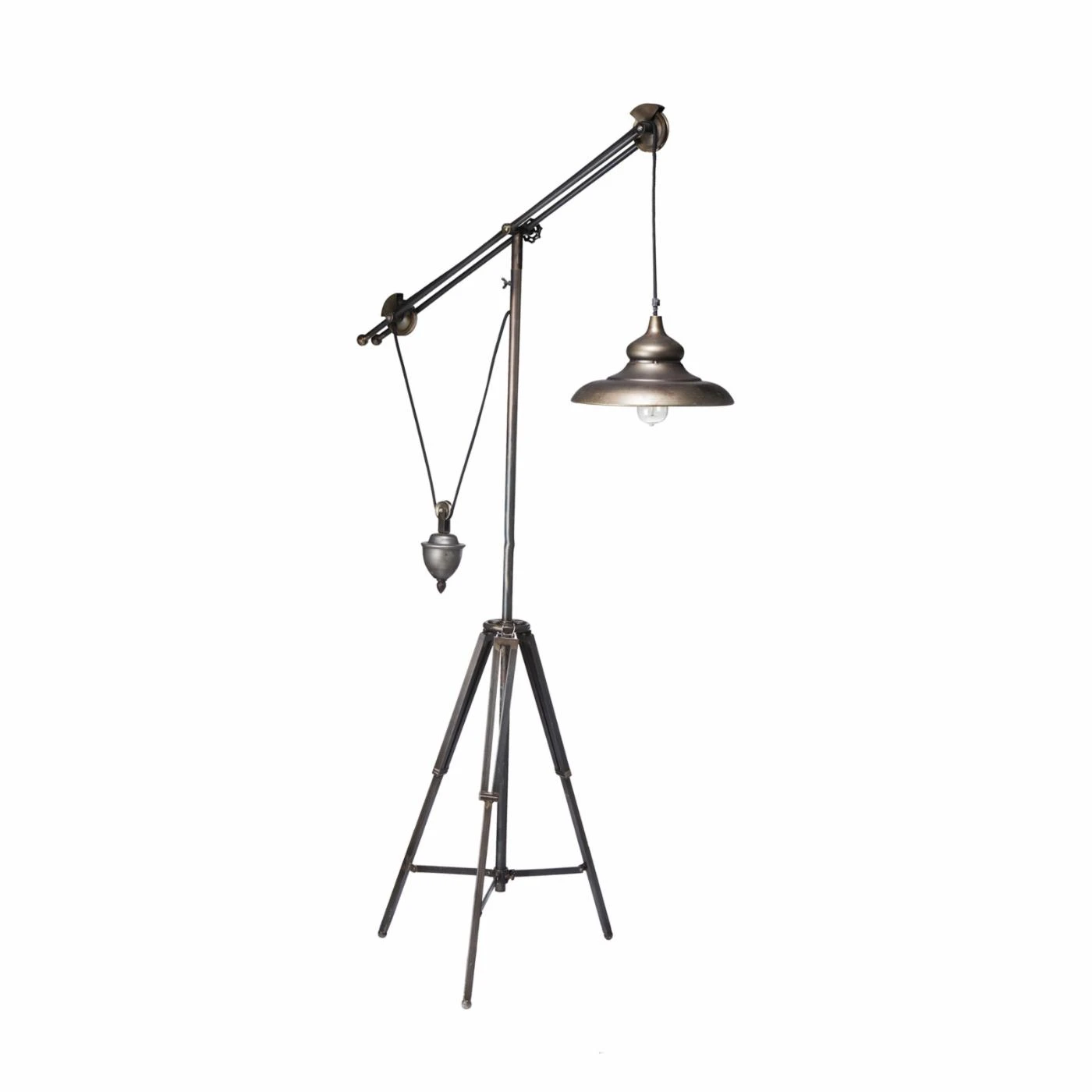 Hot Sale ???? A & B Home Socket AB Home Industrial Pully Tripod Floor Lamp ???? 2 Hot Sale ???? A & B Home Socket AB Home Industrial Pully Tripod Floor Lamp ???? - Image 2