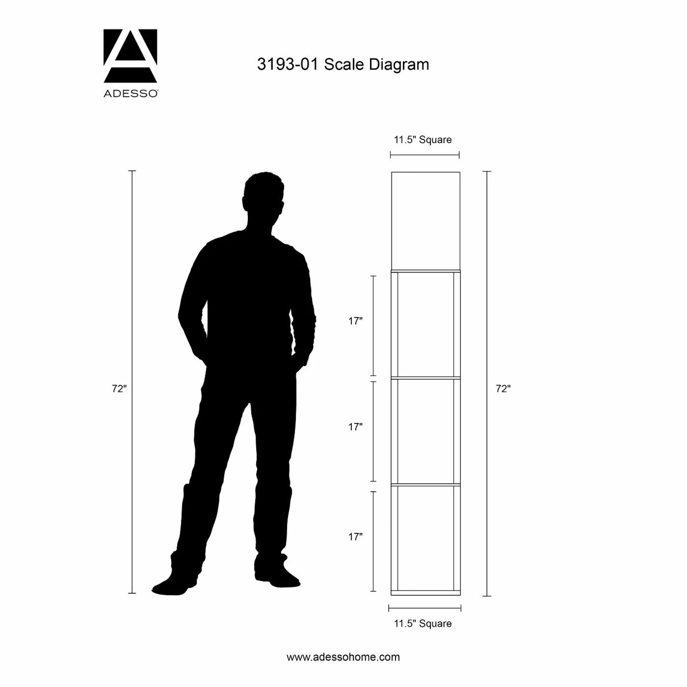 Wholesale ???? Standard Adesso Titan 3193 Tall Shelf Floor Lamp - Black ???? 2 Wholesale ???? Standard Adesso Titan 3193 Tall Shelf Floor Lamp - Black ???? - Image 2