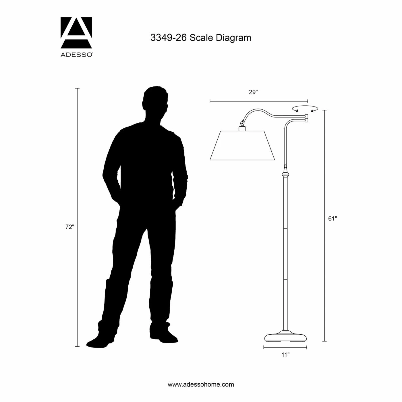 Deals ✔️ 3-Way Adesso Rodeo 3349 Floor Lamp - Antique Bronze ???? 2 Deals ✔️ 3-Way Adesso Rodeo 3349 Floor Lamp - Antique Bronze ???? - Image 2