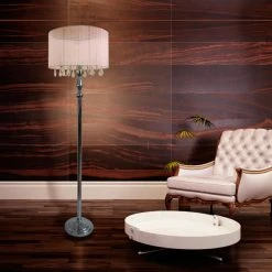Cheapest ???? Standard Elegant Designs Floor Lamp - 61H In. - White Shade ✨