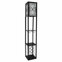 Promo ???? Pull Chain Simple Designs Etagere And Wine Rack Floor Lamp ????