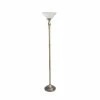Wholesale ???? Socket Lalia Home Classic 1 Light Torchiere Floor Lamp With Marbleized Glass Shade ✨
