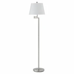 Cheap ???? 3-Way Cal Lighting BO-2077SWFL Andros Metal Swing Arm Floor Lamp ????