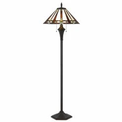 Best reviews of ⌛ Standard Cal Lighting Tiffany Floor Lamp - Brown/Green ❤️