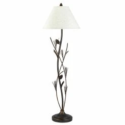Outlet ✨ 3-Way Cal Lighting Pine Twig Iron Floor Lamp ????