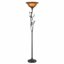 Outlet ???? 3-Way Cal Lighting Pinecone Torchiere Floor Lamp ????