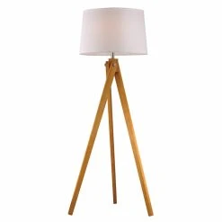 Best reviews of ❤️ Dimond Lighting ELK Lighting Wooden Tripod Floor Lamp ????