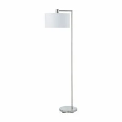 Discount ❤️ Arc Weston Home Spacet Contemporary Brushed Steel Floor Lamp ????