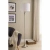 Promo ???? K&B Furniture Standard K&B Furniture L231 Brushed Nickel And White Floor Lamp ????