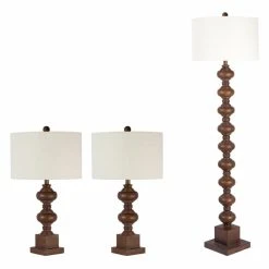 Brand new ⭐ 3-Way Milton Greens Stars Denise 3 Piece Table And Floor Lamp Set ????