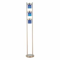 Deals ✔️ Standard Ore International 3031FB 3-Light Adjustable Floor Lamp - Blue ????