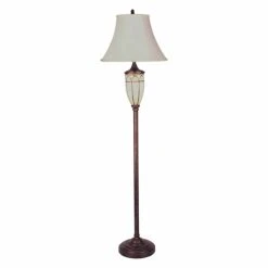 Promo ???? 3-Way Ore International 8332FG 64-in. Floor Lamp With Night Light ????