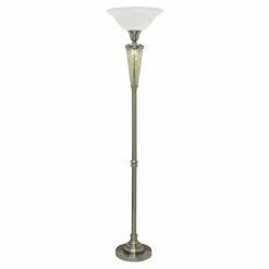 Outlet ???? Torchiere StyleCraft Northbay Floor Lamp With Glass Shade ????