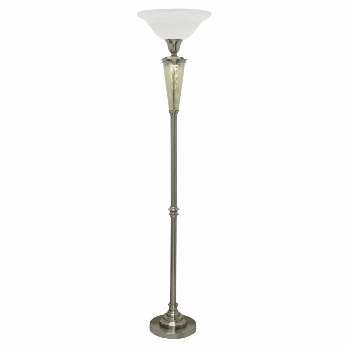 Outlet ???? Torchiere StyleCraft Northbay Floor Lamp With Glass Shade ???? 1 Outlet ???? Torchiere StyleCraft Northbay Floor Lamp With Glass Shade ????