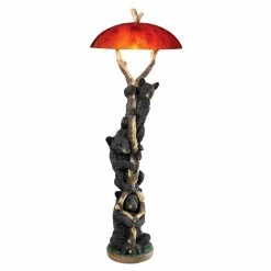 New ???? Standard Design Toscano Setting Sun Black Bear Sculptural Floor Lamp ????