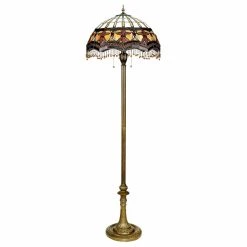 Hot Sale ???? Pull Chain Design Toscano Victorian Parlor Tiffany Style Floor Lamp ????