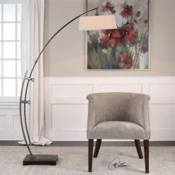 Hot Sale ⭐ Standard Uttermost Calogero Bronze Arc Floor Lamp ????