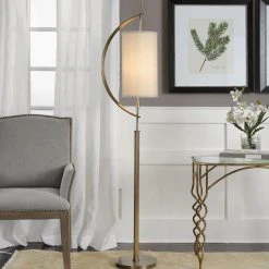 Deals ???? Standard Uttermost Balaour Antique Brass Floor Lamp ✨