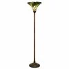 Buy ???? Torchiere Warehouse Of Tiffany Green Leafy Floor Lamp ✨